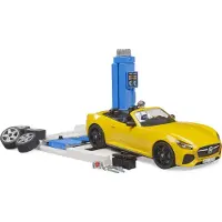 BRUDER Leksaksset - bworld - Bilverkstad m. Roadster - 62112 - - One Size - Leksaker