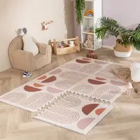Little Olly Skummatta | Alfie Arches gräddvit/flerfärgad hos Volero | 120x180cm | EVA-skum | Bågar | Rektangulär | Plattvävd
