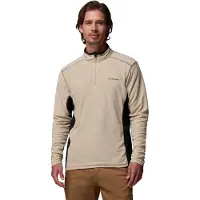 Columbia - Fleece - Klamath Range II Half Zip Ancient Fossil Black för Unisex - Storlek XL - Grå