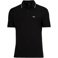 Armani Exchange för män. XM001289AF10363UC001 Skräddarsydd Polo (M), Svart, Casual, Bomull, Kort ärm