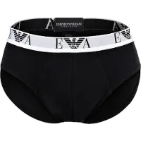 Emporio Armani för män. EM000258_AF14131 Set om 3 svarta trosor i bomullsstretch (M), Hemkläder