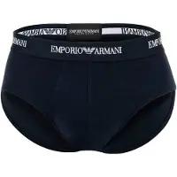 Emporio Armani för män. EM000258_AF14132 Set om 3 st marinblå stretchiga stickade trosor (XL), Hemkläder, Bomull, Marino