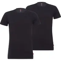 Levi's T-shirt - Crew Neck - 2-Pack - Jet Black - - M - Medium - T-shirt