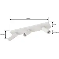 Arcchio Taklampor , Brinja Slim, dimbara, Vit, Hall, Aluminium, Modern