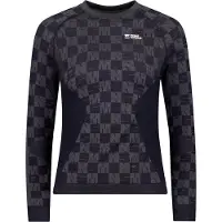 Mons Royale Women's Ascender Merino Seamless Long Sleeve Forged Iron/Black