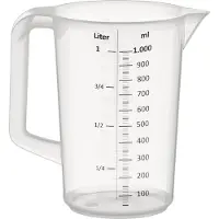 Aps Målekande 1 liter med hank Ø120xH165 mm Polypropylen