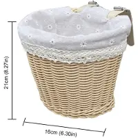 Binchi Outdoor Equipment Cyklykorg Rattan Flätad Cykel Framkorg för Små Hundar Katter Husdjursbärväska Vattentät för Camping Cykeltillbehör