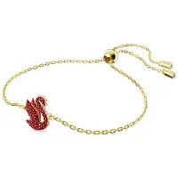 Swarovski Svan Elegant Mode Enkel Trendig Röd Kristallarmband Damarmband 5656841 Box (Random Color)