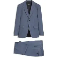 BOSS Two-piece slim-fit suit in patterned stretch wool