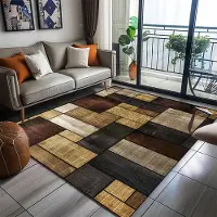 Karpetti Modern Geometrisk Matta Vardagsrum Abstrakt Dekoration Hem Soffa Tvättbar Stor Storlek Mattor Sovrum Garderob Halkfria Golvmattor 60*90cm