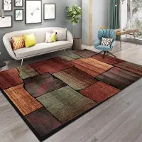 Karpetti Ryamatta i nordisk stil Abstrakt geometrisk matta Halkfri tvättbar matta för vardagsrum sovrum och heminredning Golvmatta 50x80cm