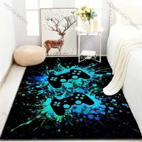 HGHT 15 Storlekar Spelkontroller Gamer Matta för Vardagsrum Heminredning Halkfri Golvmatta för Pojkrum Modern Matta Tvättbara Mattor 90x130cm (35x51in)