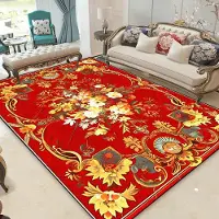JGJG Persiska Lyxiga Röda Mattor Vardagsrum Tryck Heminredning Stor Yta Mjuka Mattor 140x200 Sovrum Lounge Halkfria Golvmattor 60*90cm