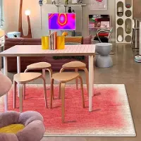 HGHT Rosa Gradient Matta Vardagsrum Stor Storlek Mattor Sängsida Golvmatta Flickig Söt Kreativ Hemdekoration Matta för Sovrum 60*90cm