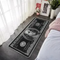 Karpetti Kreativ Golvmatta med Dollarsedeltryck Halkfri Matta för Sovrum Vardagsrum Kök Entré Hållbar Tvättbar Matta Heminredning 40*120cm