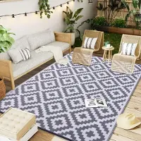Karpetti Utomhusmattor Vattentäta Mattor Inomhus Utomhus Däck Bakgård Familjepicknick Balkongmatta Vardagsrum och Kök Hemdekoration 50x80cm