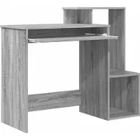 vidaXL Skrivbord Grå Sonoma 106 x 41 x 88.5 cm Konstruerat trä