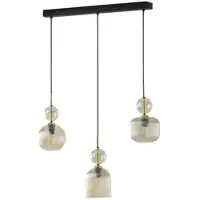 TK Lighting Glas pendellampa Sophia , dimbar, Aluminium / grå / zink, Vardagsrum / matsal, Glas, Pendellampa