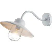 Elstead Lighting Vägglampa utomhus Klampenborg, dimbar, Vitt / opal, Rostfritt stål, Lantlig / rustik