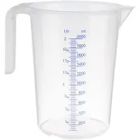 Aps mätbägare STACKABLE, 2,0 liter, transparent PP, med öppet handtag, präglad - 1 st (30063)