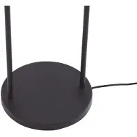 LINDBY Golvlampa Tsomo , Svart, Vardagsrum / matsal, Textil / tyger / siden, Skandinavisk, Golvlampa