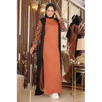 Turkishsouq Mönstrad Sleeve Stickad Klänning Brun-beige