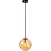Lucide Glas pendellampa Monsaraz, dimbar, Creme / bärnsten, Vardagsrum / matsal, Glas, Pendellampa