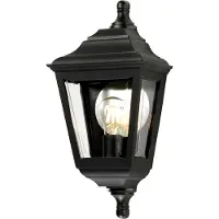 Elstead Lighting Vägglampa utomhus Kerry, Svart, Syntetmaterial, Utomhusvägglampa