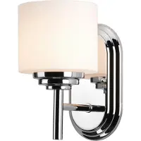 FEISS Vägglampa Malibu, dimbar, Förkromad / silver, Badrum, Glas, Vägglampa, sänglampa, sänglampa vägg