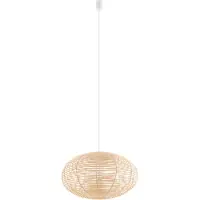 Valotorni Hänglampa RATTAN Nowodvorski Lighting, dimbar, Ljust trä, Vardagsrum / matsal, Trä, Pendellampa