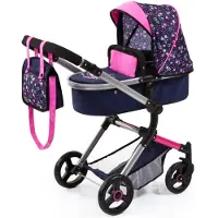 Bayer NEO VARIO dockvagn, mörkblå/rosa