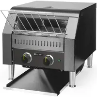 Hendi Dubbel genomgångsbrödrost för två skivor 230V 2240W svart