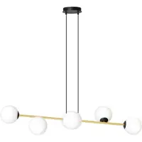 Emibig Glas pendellampa Gravity LIGHTING, dimbar, Mässing / guld, Vardagsrum / matsal, Modern, Pendellampa