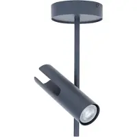 Sigma Takspotlight Leda 1, antracit, 1 lampa, stål, höjd 34 cm , dimbar, Svart, Vardagsrum / matsal, Metall, Modern, Spotlight