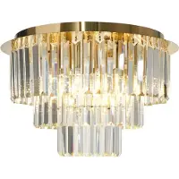 Milagro Lighting Kristall taklampa Milano , Mässing / guld, Vardagsrum / matsal, Glas, Taklampa