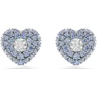 Swarovski Idyllia Hyperbola Hjärta Dekoration Kubisk Zirkonia Rodiumpläterade Örhängen Damörhängen Blå 5683576 Shopping Bag