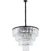 Nowodvorski Lighting Kristall pendellampa Cristal Nowodvorski Lighting, dimbar, Genomskinlig / transpare, Vardagsrum / matsal, Glas, Pendellampa