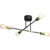 Luminex Taklampa Ilia , dimbar, Svart, Vardagsrum / matsal, Metall, Modern, Taklampa