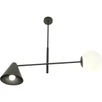Emibig Taklampa Hermes LIGHTING, dimbar, Svart, Vardagsrum / matsal, Metall, Modern, Taklampa