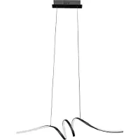 Milagro Lighting Pendellampa Loop , Svart, Vardagsrum / matsal, Metall, Modern