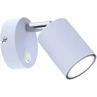 Luminex Spotlight till vägg Fun, ljusblå, 14 cm hög, justerbar, GU10 Fun , Blå, Vardagsrum / matsal, Metall, Modern, Halogen spots