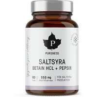 Pureness Saltsyra Betain HCL + Pepsin 60 kapslar