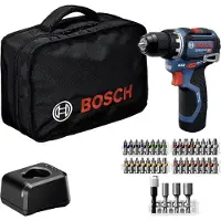 Bosch Professional 0615A500CF Skruvdragare batteri 12 V 2 Ah Li-Ion borstfri, inkl. 1x batteri, inkl. laddare