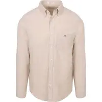 Gant Skjorta Bomull Linne Beige Storlek
