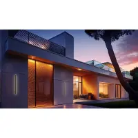Candellux STICK vägglampa utomhus L-150 svart 45W, opal kupa IP65 21-35905