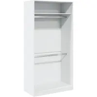 vidaXL Garderob vit 100x50x200 cm konstruerat trä