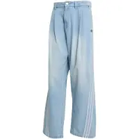 Adidas Originals Pressveckade jeans 'Adilenium Season 5' ljusblå / vit