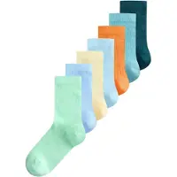 Next Sockor ljusblå / pastellgul / mörkgrön / neonorange