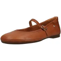 Pikolinos för kvinnor. W2S-2631CO Carmona ballerinor i brunt läder (37), Hud, Karta, Spänne, Casual