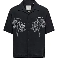 Only & Sons Skjorta 'ONSJACKSON' svart / vit